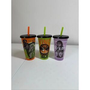 Nightmare Before Christmas Tumblers Glow In The Dark Disney 25 Oz Lot of 3